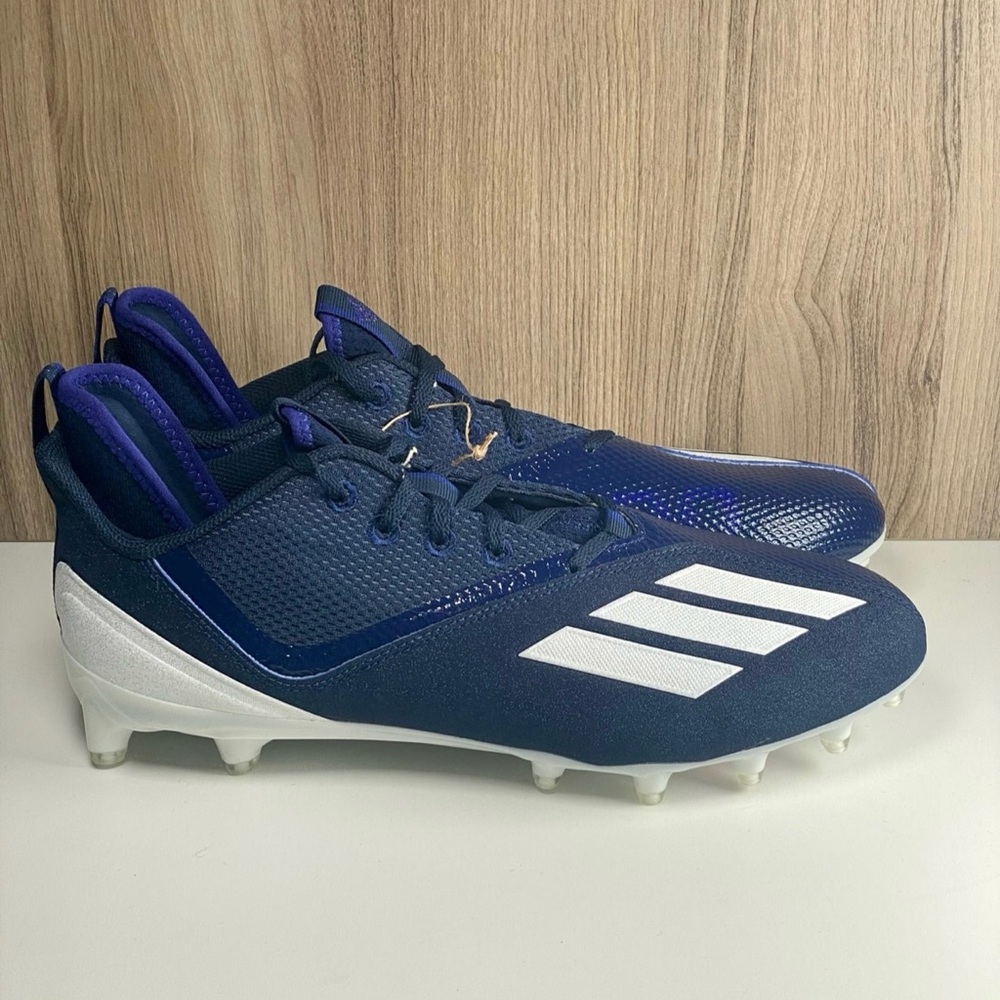 Adidas Adizero Scorch Football Cleats Navy Blue White FX4250 Men’s Size 12